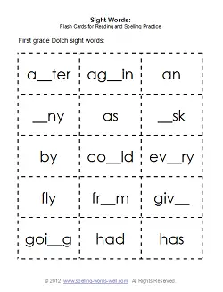 games the to find on  sight  word the sightwords.Use grade for first printable word left first  grade tabs sight
