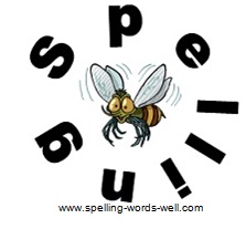 spelling bee clipart - bee in circle