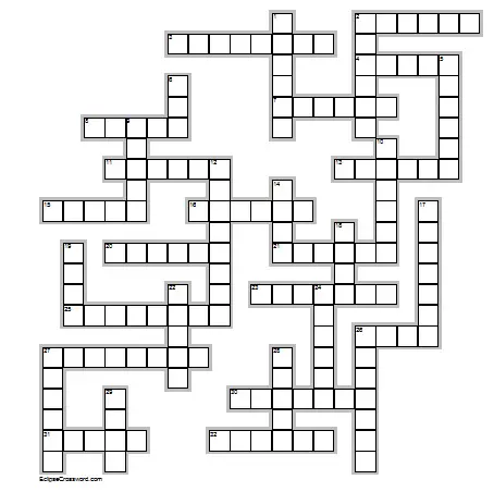 Crossword on Spelling Crossword Puzzle Image
