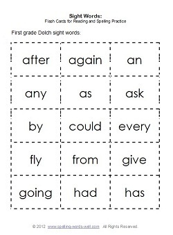 first words we and words sight preprimer sight grade  activities second primer sight word