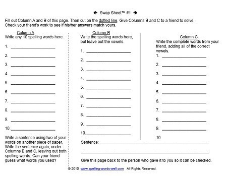 Printables Spelling Practice Worksheets elementary worksheets for fun spelling practice worksheet swap sheet
