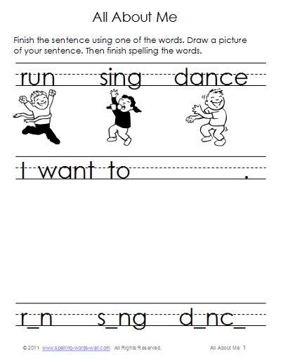 Language Arts 1st Grade Worksheets Writing