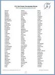 175 first grade vocabulary words - page 1  250px