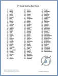 4th Grade Spelling Bee Words
