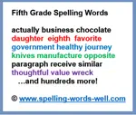 Fifth grade spelling words pin 624