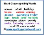 new third grade spelling words pin