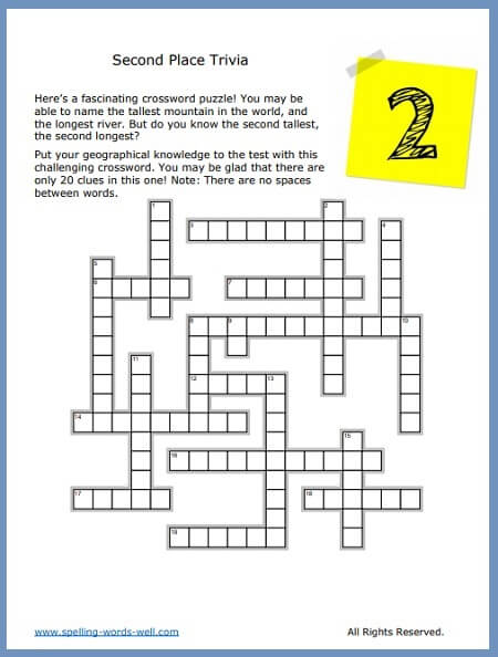 Free Online Crossword Puzzles