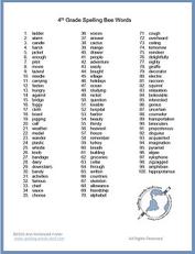 4th Grade Spelling Bee Words Your Students Should Know
