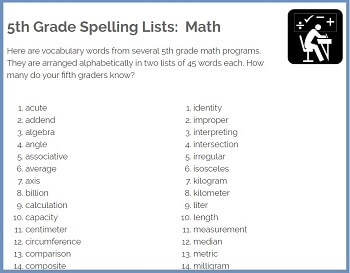 12th Grade Spelling Words