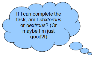 Callout with a spelling/vocabulary question