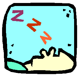 cartoon guy snoring