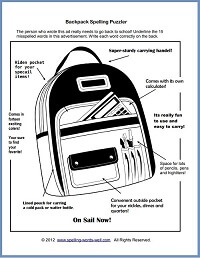 Back to School Backpack puzzler