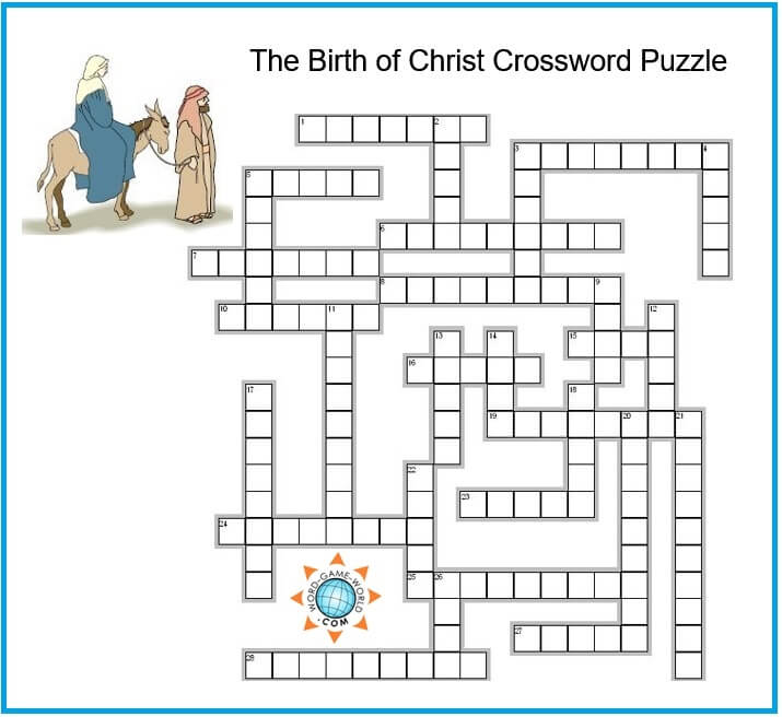 Birth of Christ Crossword from Word-Game-World.com