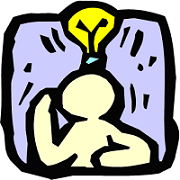 guy with lightbulb over his head