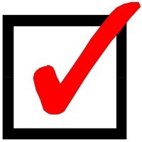 Red checkmark