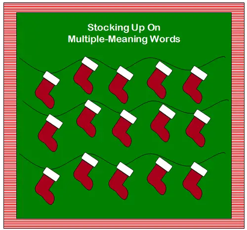 Christmas bulletin board spelling practice