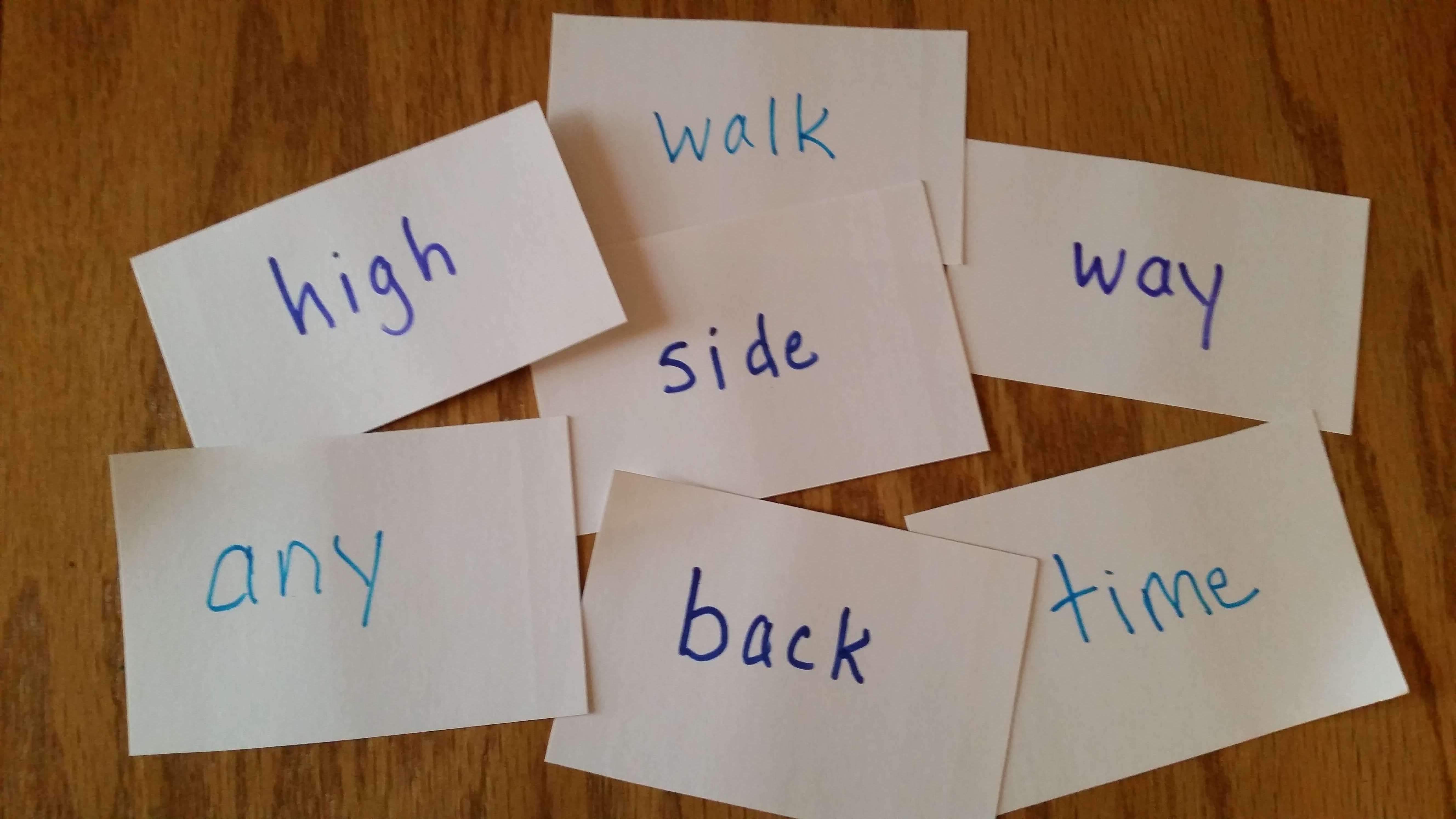 compound word part cards