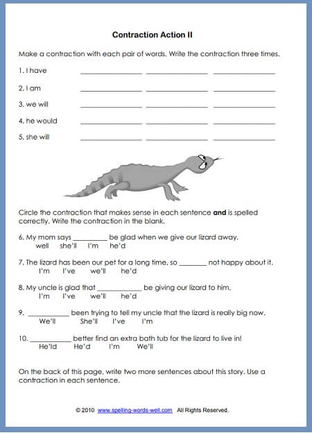 Third Grade Worksheets for Fun Spelling Practice