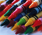 pile of colorful crayons