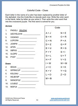 Crosswords for Kids, page 53