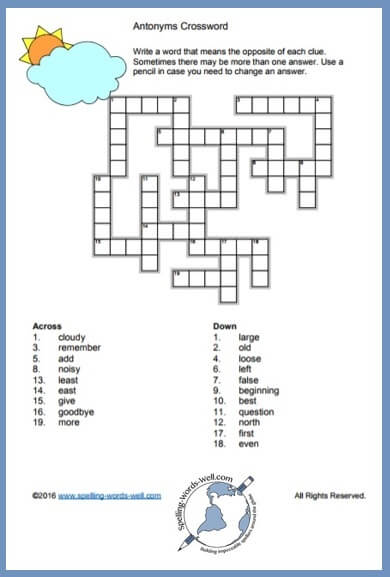 easy crosswords are fun for kids