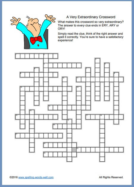 Know These Words Crossword Puzzle