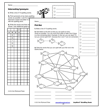 Spelling Worksheets for Fun Practice With Spelling Words!