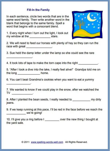 Worksheets for 2nd Grade Spelling Practice