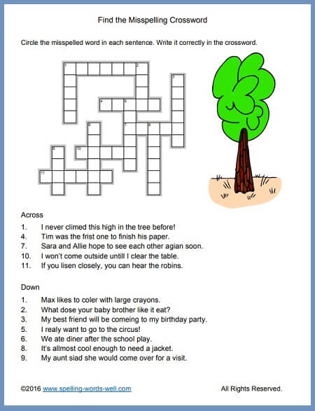 Free Easy Crossword Puzzles For Kids