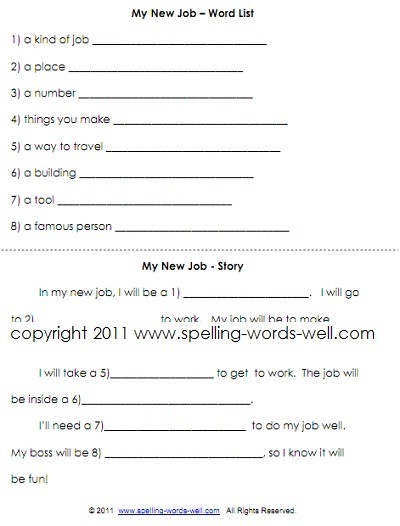 First Grade Worksheets for Fun Spelling Practice