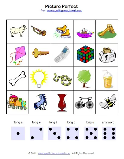 Vowel Chart For First Grade