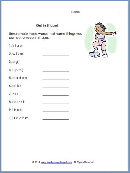 first grade language arts worksheets