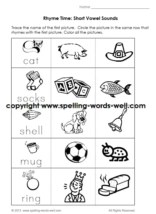 Kindergarten Phonics Worksheets