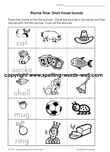 kindergarten phonics worksheets