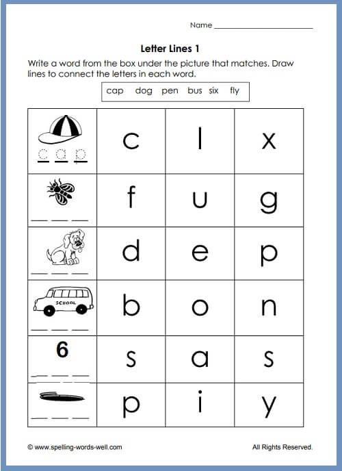 Kindergarten printable worksheet 1