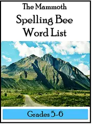 Mammoth Spelling Bee Word Lists