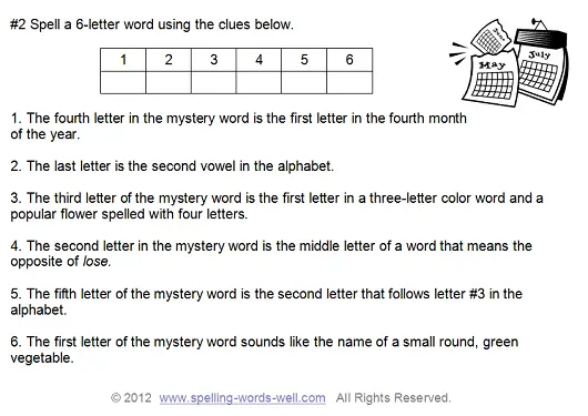 Brain Teaser Worksheets for Spelling Fun