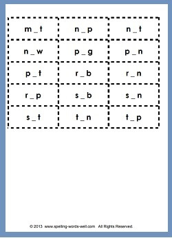 Phonics games for kids - Word card 2