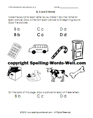 Beginning B Sound: Circle Words that Start with B Worksheet