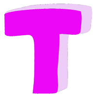 pink letter T