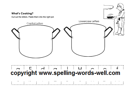 pre kindergarten worksheet that features practice in identifying upper and lower case letters