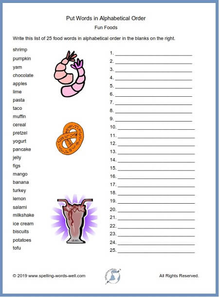 Alphabetize a list in alphabetical order - and much more!