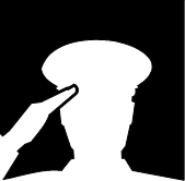 Silhouette of a salute
