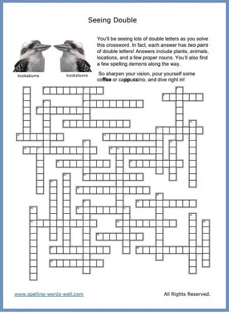 easy crossword puzzles printable at home or school