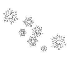 Snowflakes from "A Snowy Situation," our 5th grade vocabulary worksheet