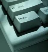 computer keyboard with a key marked "Spelling"