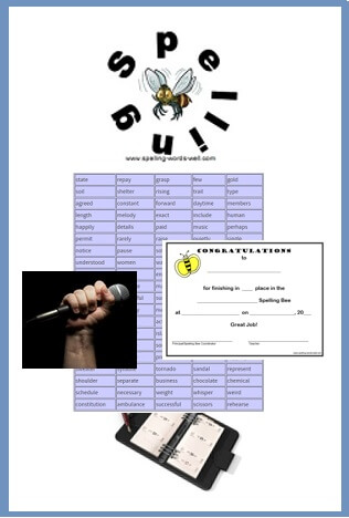 Spelling Bee Chart