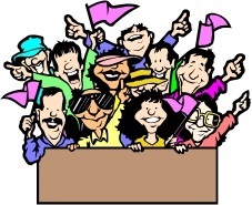 cheering sports fans