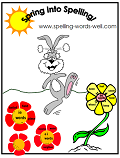Spelling Spring Bulletin Board