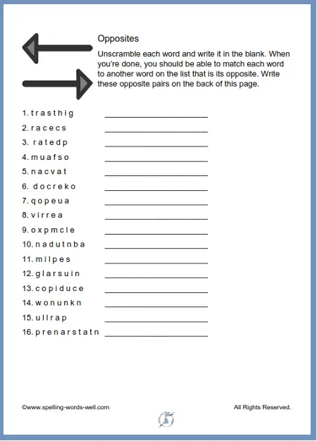 word scramble puzzle two activities in one